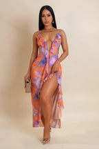 BRUNCH-IN READY MIDI DRESS - ORANGE