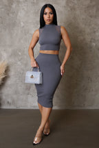 PAMI SKIRT SET - GREY