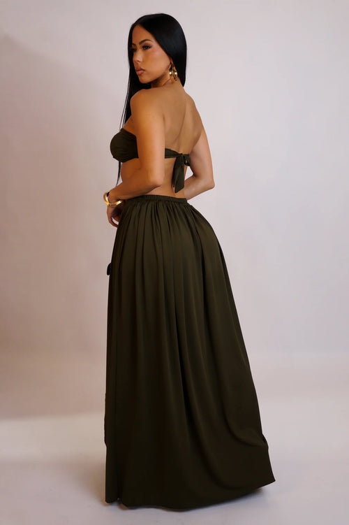 AS IT WAS SKIRT SET - GREEN