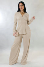 SHAPE UP PANTS SET - BEIGE