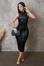 DESIRE MIDI DRESS - BLACK