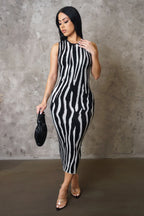 GET TO ME MIDI DRESS - BLACK