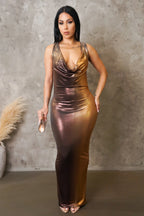 MY MEMORY MAXI DRESS - GOLD